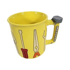 Menards Yellow Tool Graphic Coffee Mug Novelty Handle 2024 Ceramic 4.5 Inch